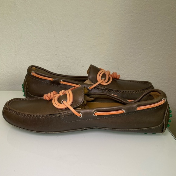 Cole Haan Grant Canoe Camp Moc Dark Brown Loafers with Orange Laces Men’s 9M - Picture 10 of 16